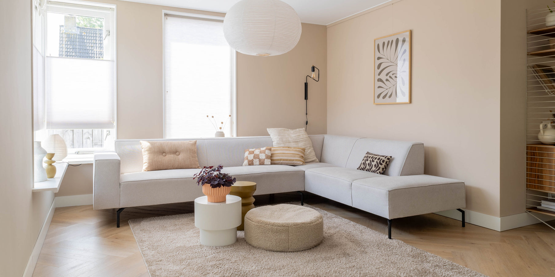 By SIDDE - warm Scandinavisch interieur - hoekbank Nord By SIDDE - warm Scandinavisch interieur - hoekbank Nord