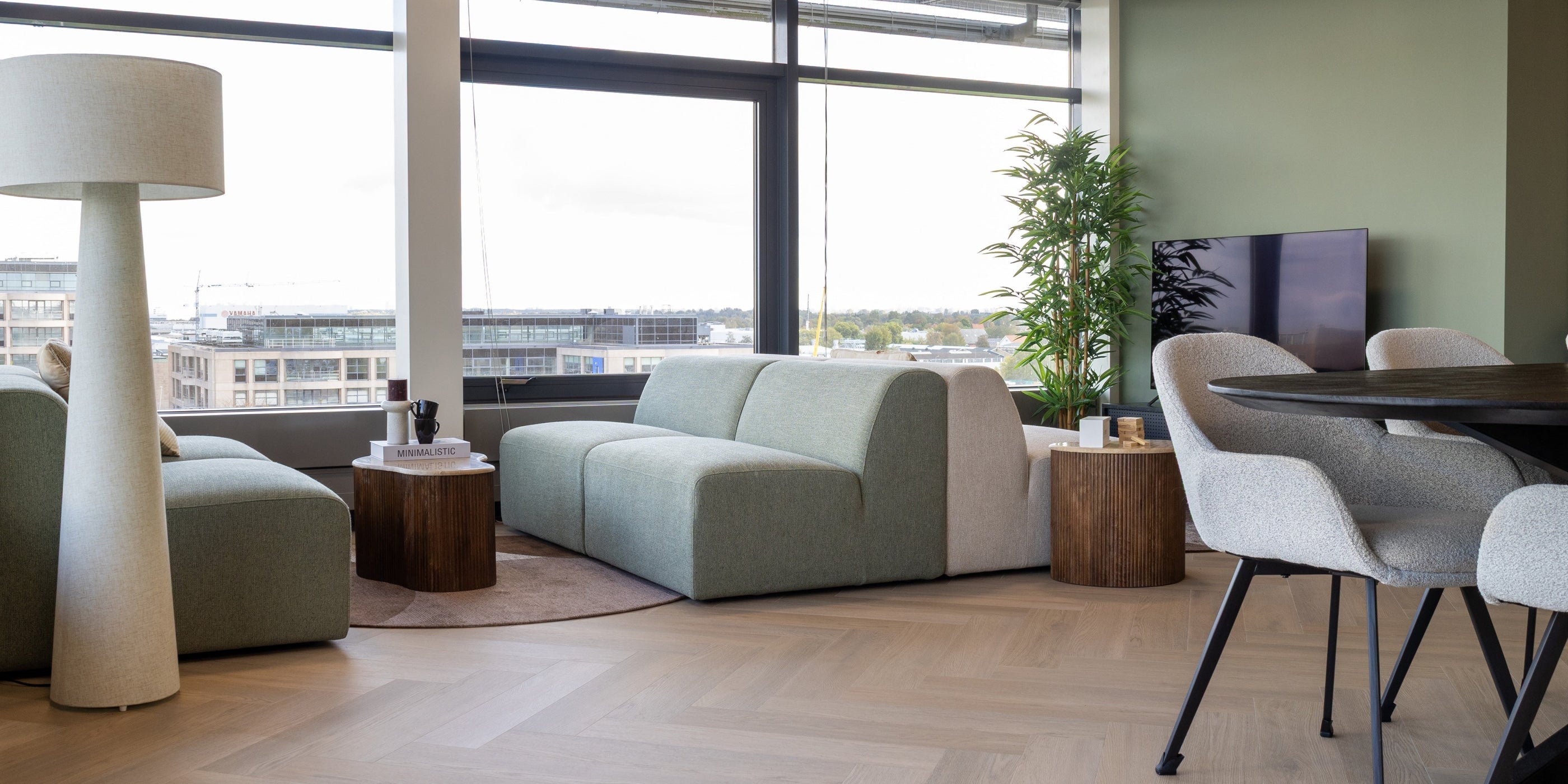 By SIDDE - Finn - Simply Beige, Green Moss